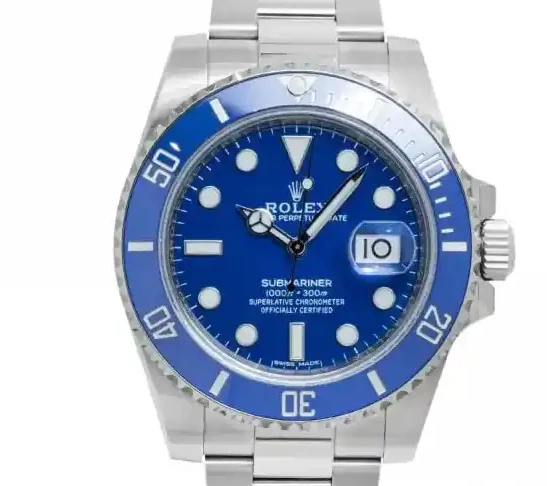 PrestigiousJewelrys Blue Rolex 116619LB Submariner 0625